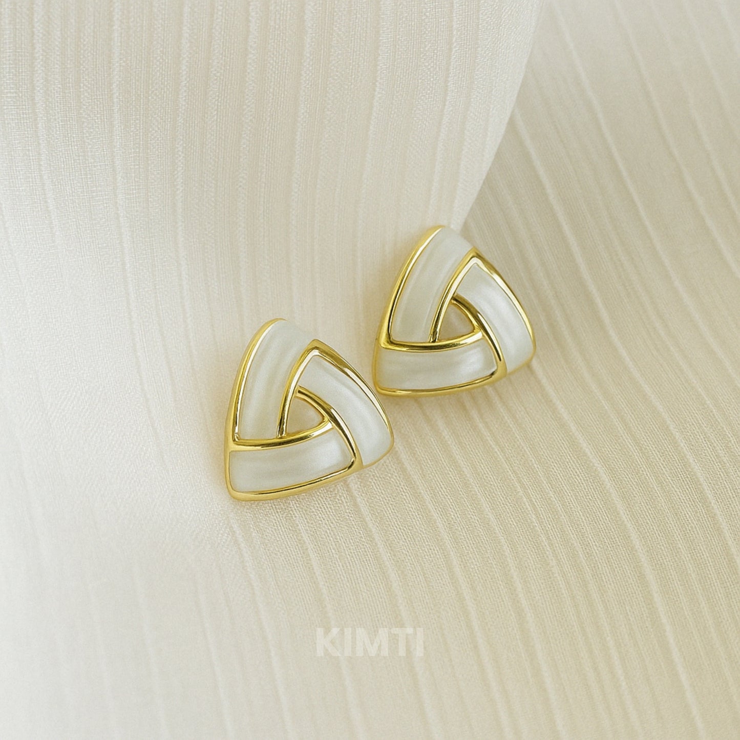 The Catcher White Stud Earring