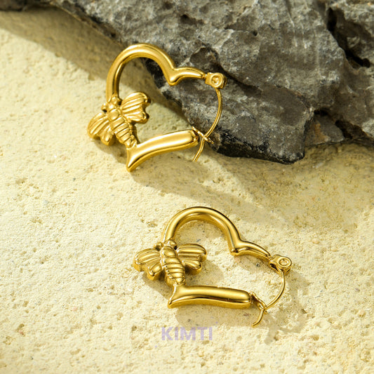 18K Gold Plated Sharp Falcon Hoop Anti Tarnish Earring