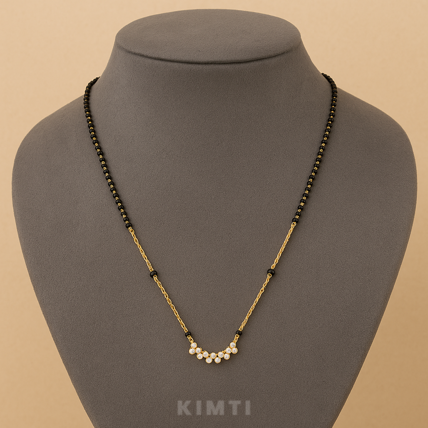 18K Gold Plated Pearl Cluster Mangalsutra