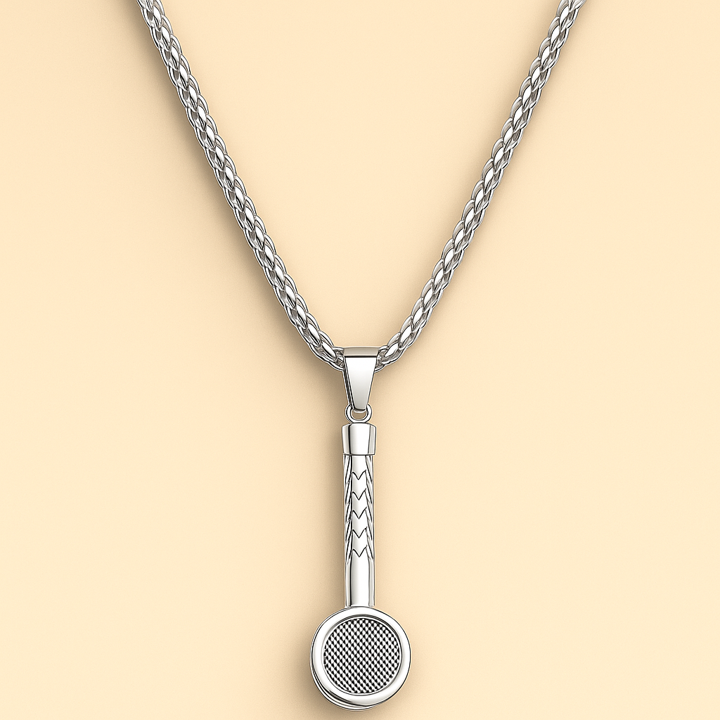 Microphone Pendant Stainless Steel Necklace
