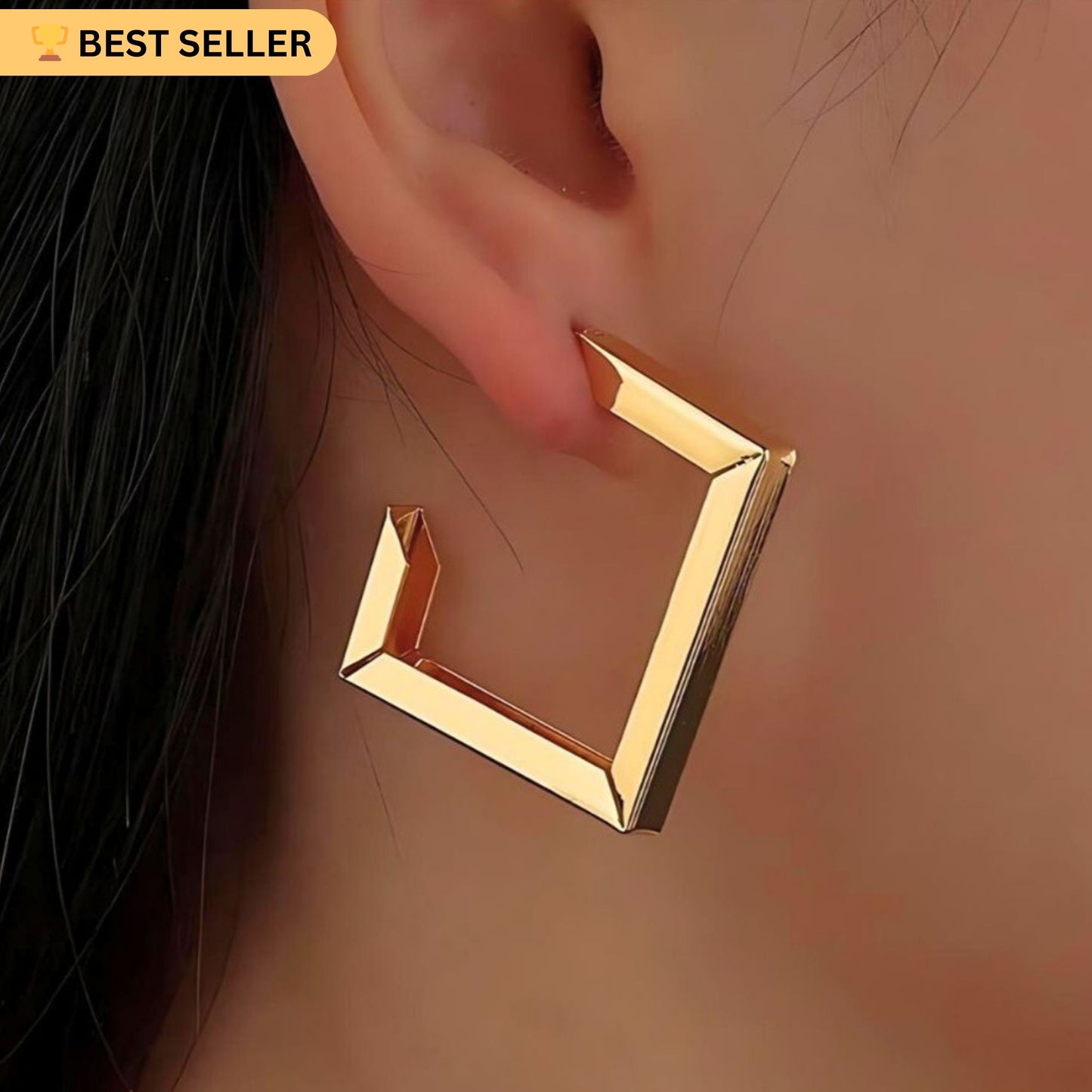 Minimalist Square Hoop Earring