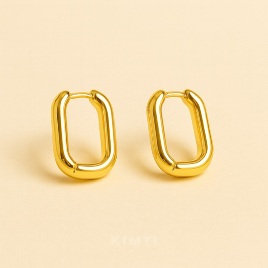 18K Gold Plated Minimal O-Hoop Earrings