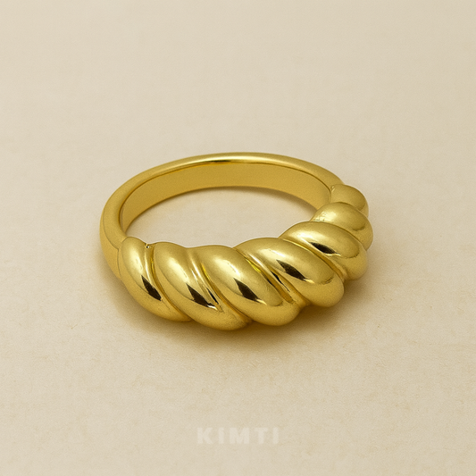 18K Gold Plated Braided Gold Band