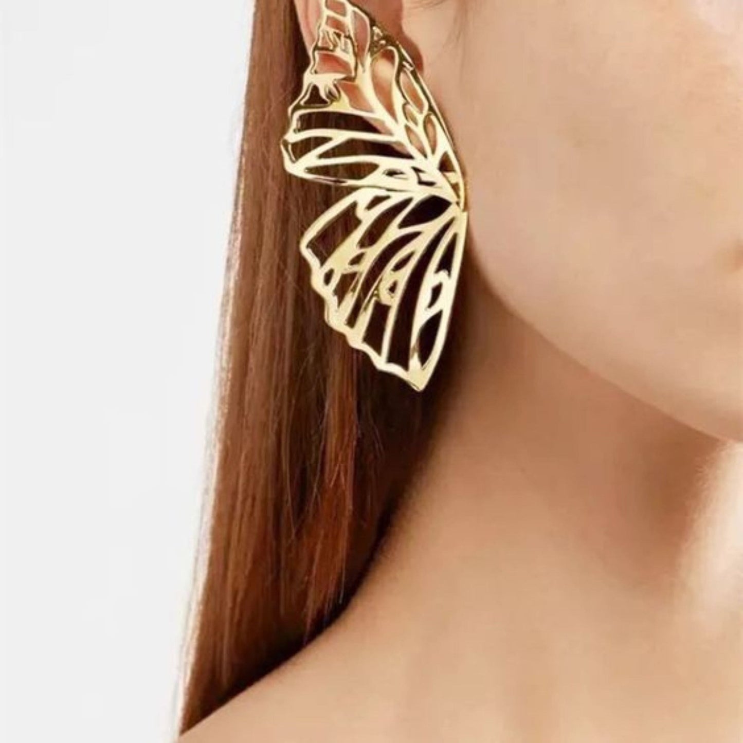 Butterfly Kiss Studs Golden Earring