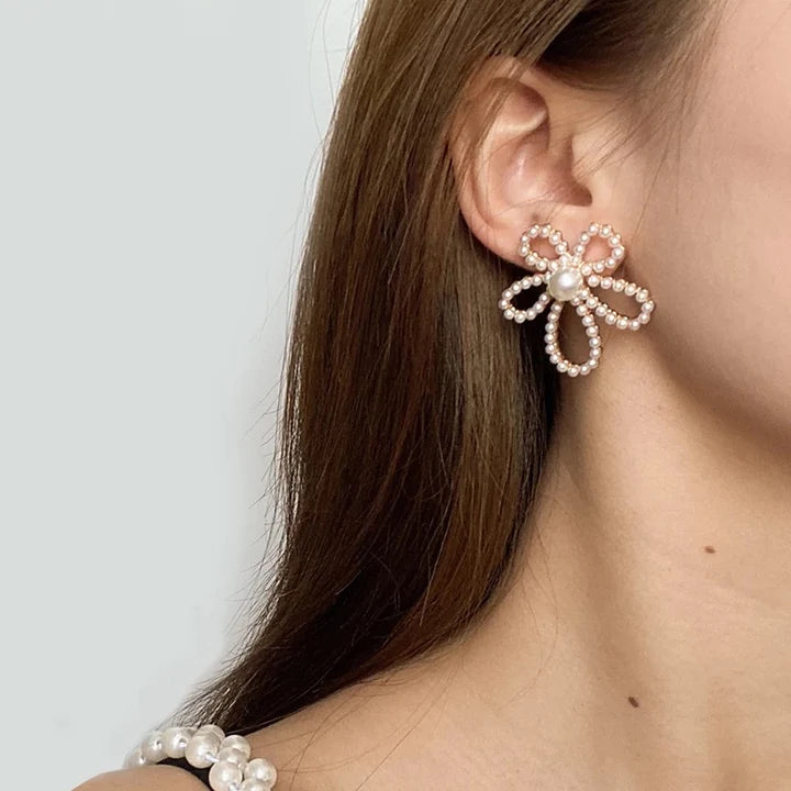 Pearl Blossom Flower Earring