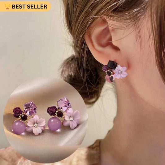 The Crown Purple Stud Earring