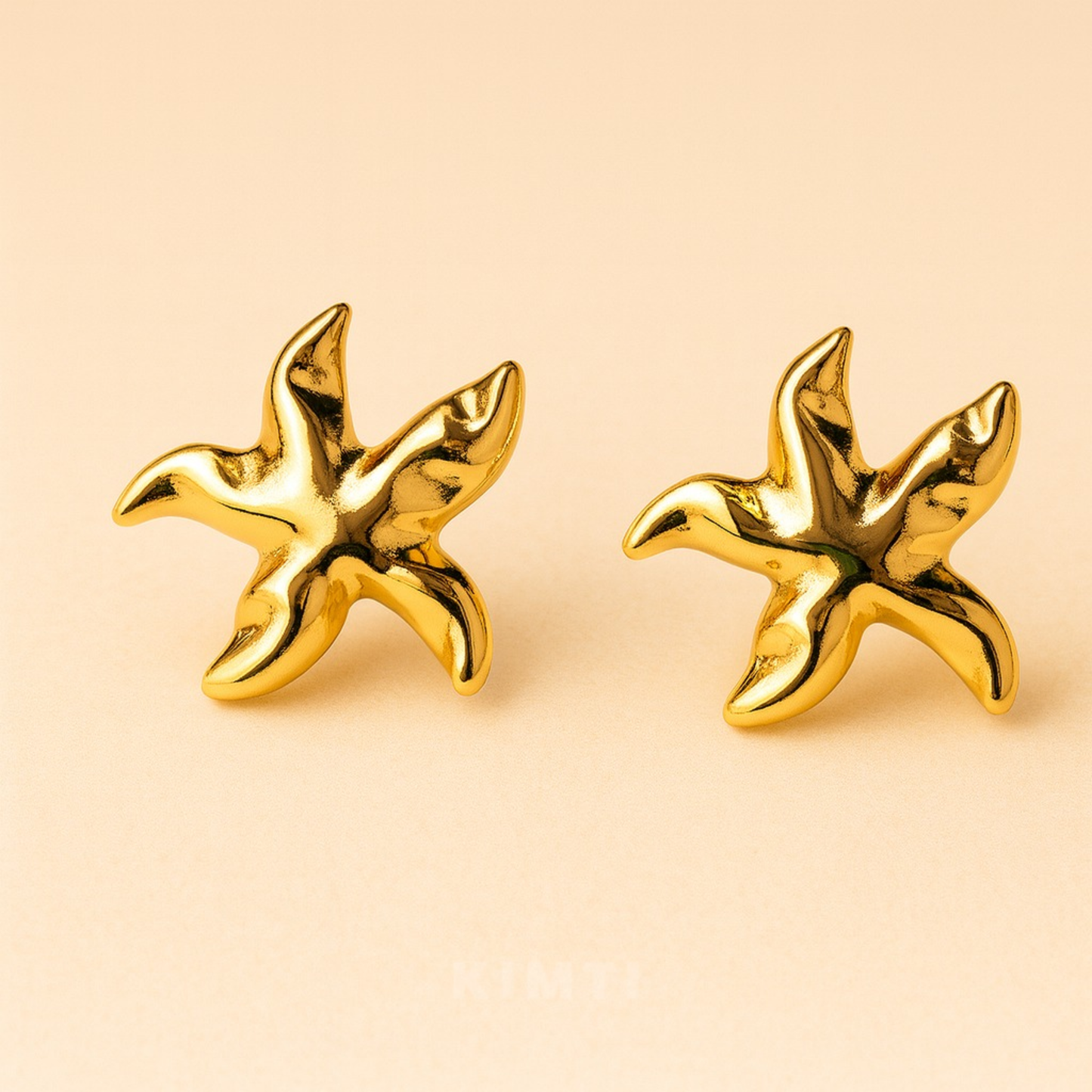18K Gold Plated Sea Star Chic Stud Earrings