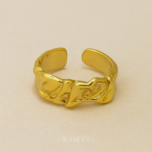18K Gold Plated Irregular Sculpted Ring