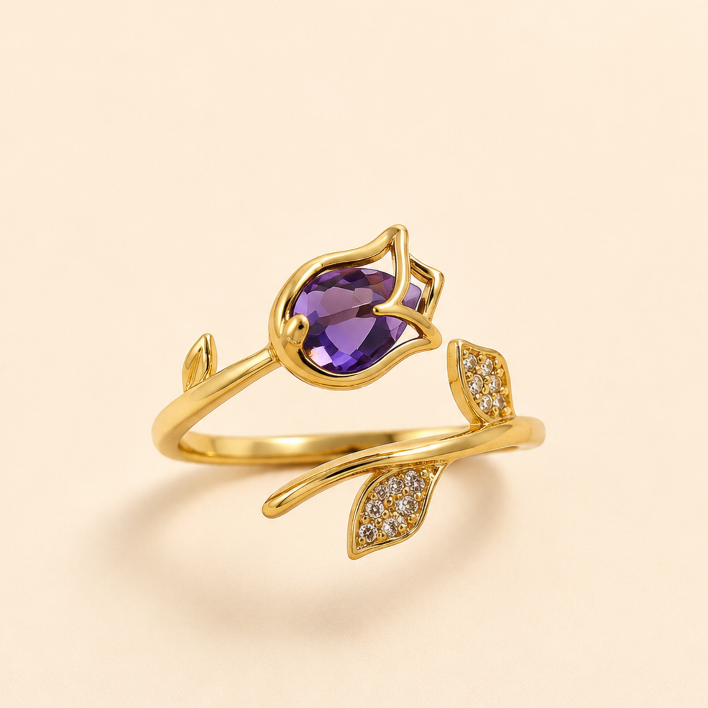 Royal Amethyst Vine Ring