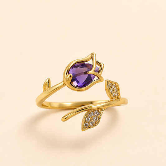 Royal Amethyst Vine Ring