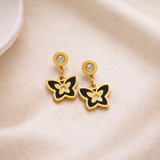 Enamel Butterfly Studs Earring