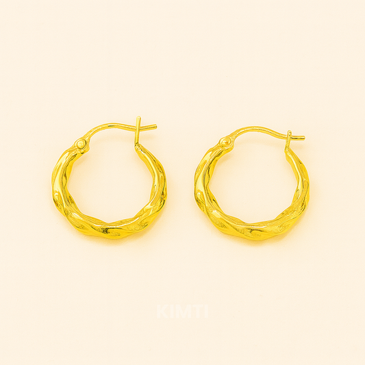 18k Gold Plated Creole Hoop Earrings