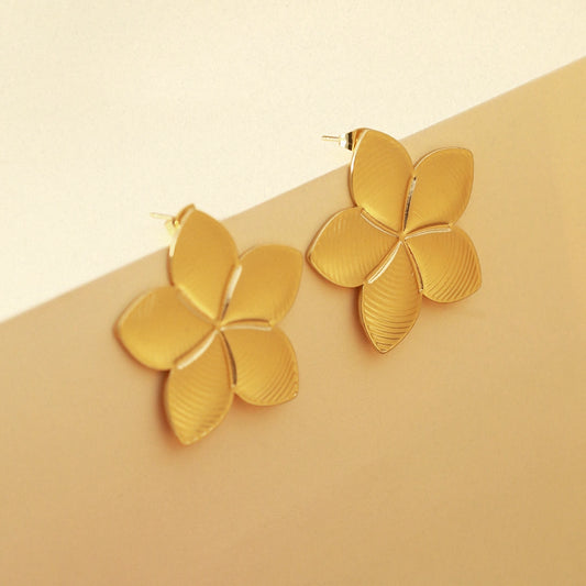 Oranthis 18K Gold Plated Sculpted Studs