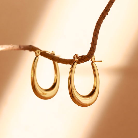 Miraan 18K Gold Plated Hoops