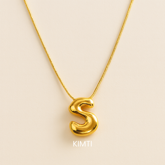 18k Gold Plated Sparkling S Necklace