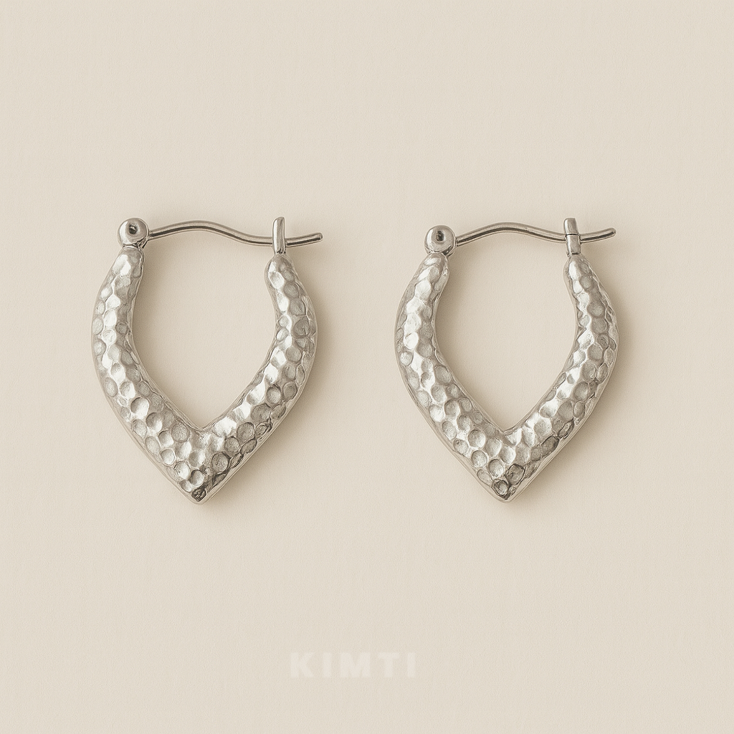 Anti-Tarnish Bold Textured V Earrings