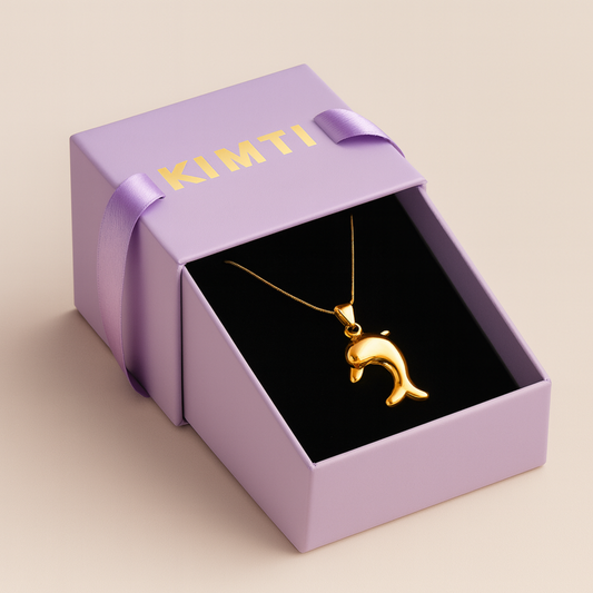 18k Gold Plated Dolphin Delight Pendant Necklace