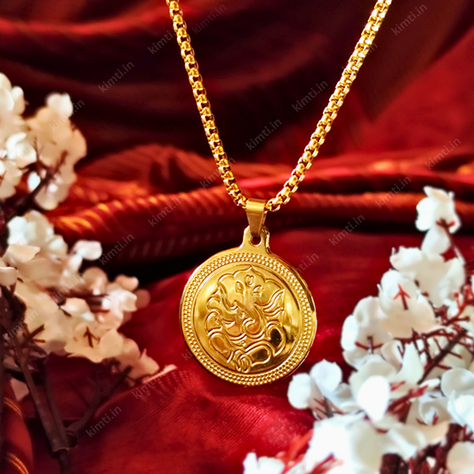 Gold Plated Ganesh Ji Necklace