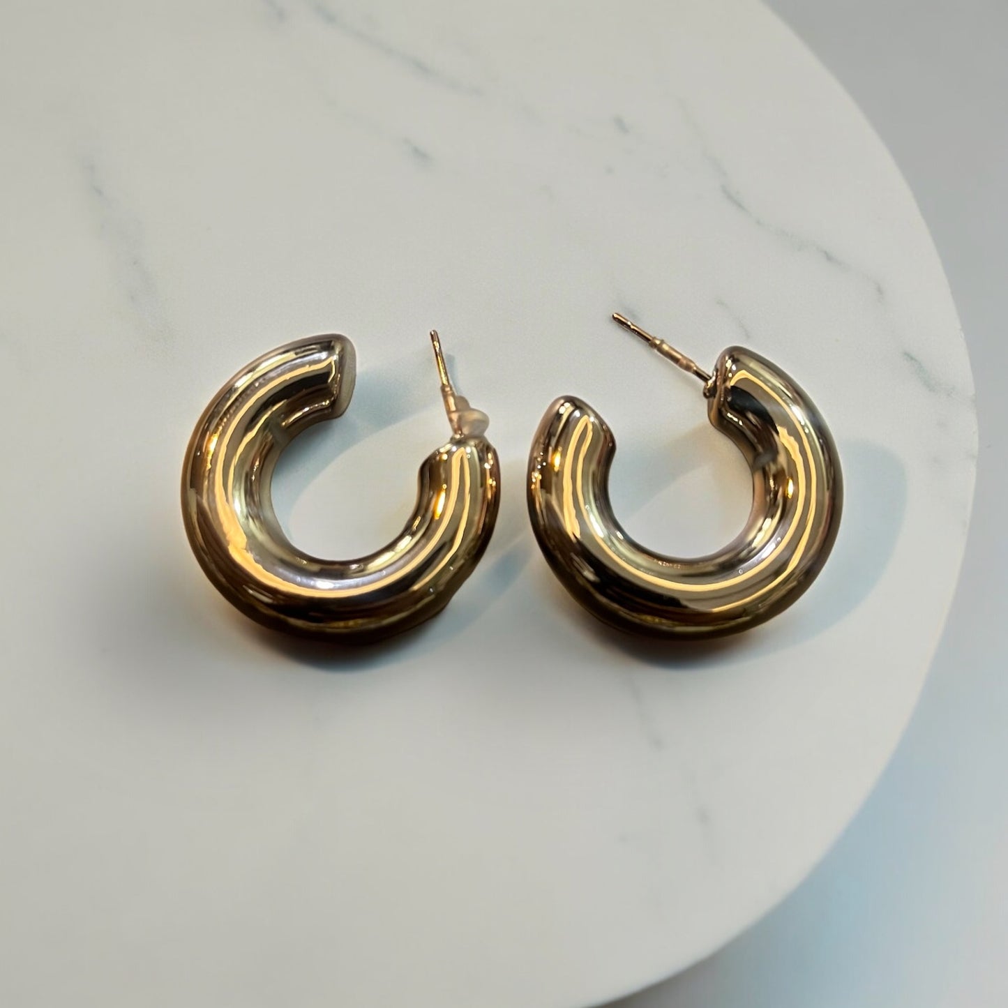 Rose Gold Hoops Earring