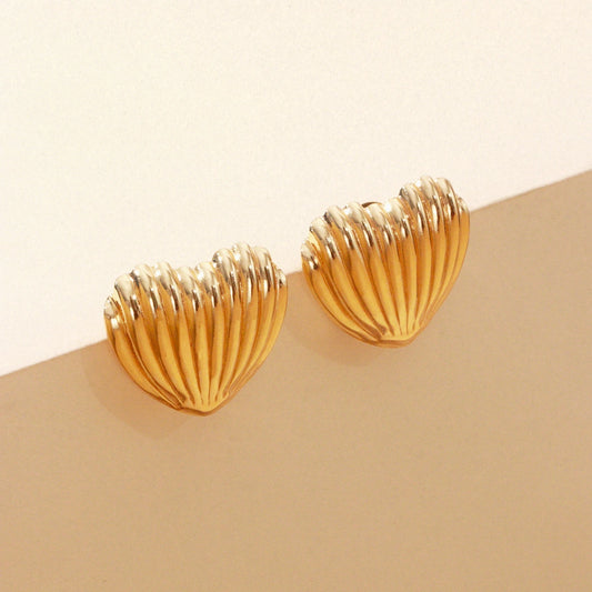 Sirena 18K Gold Plated Sculpted Studs