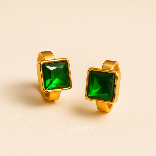 Regal Green Charm Earring