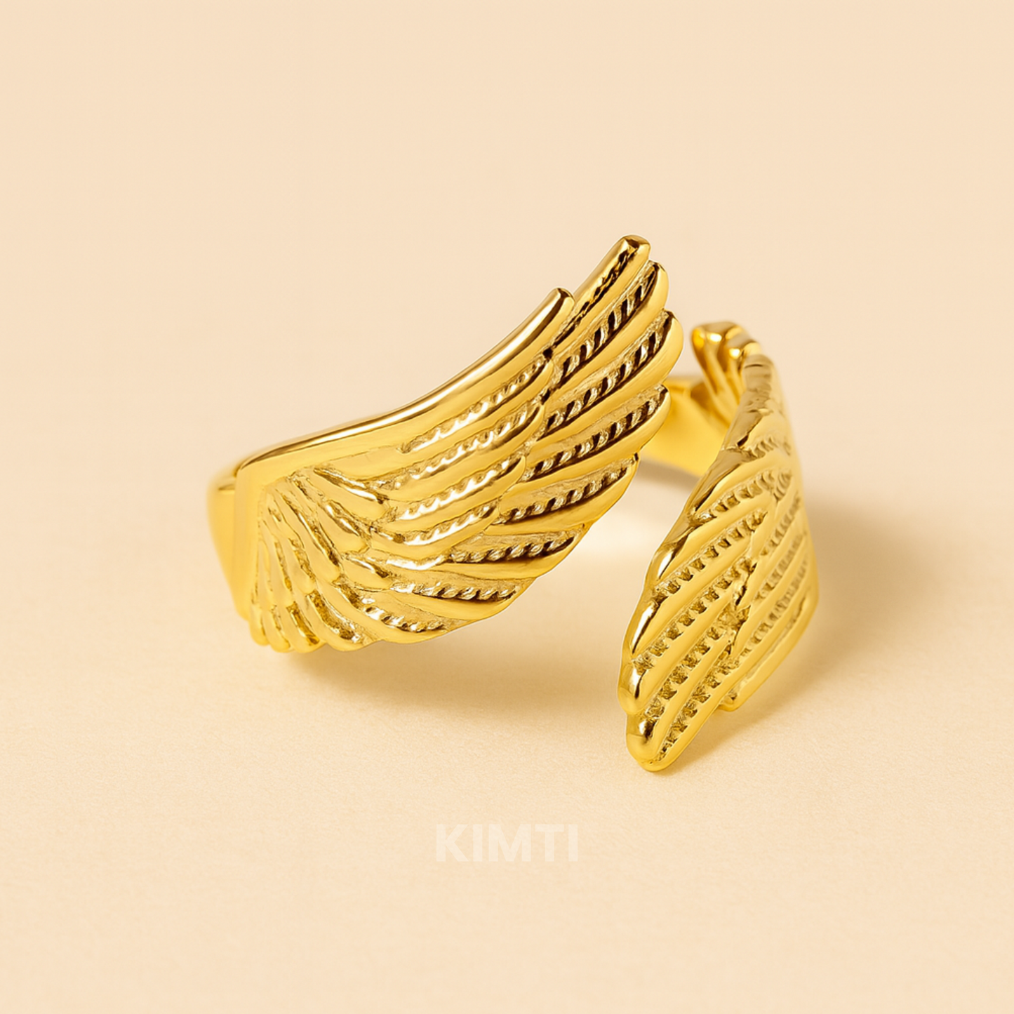 18k Gold Plated  Angel Wing Ring
