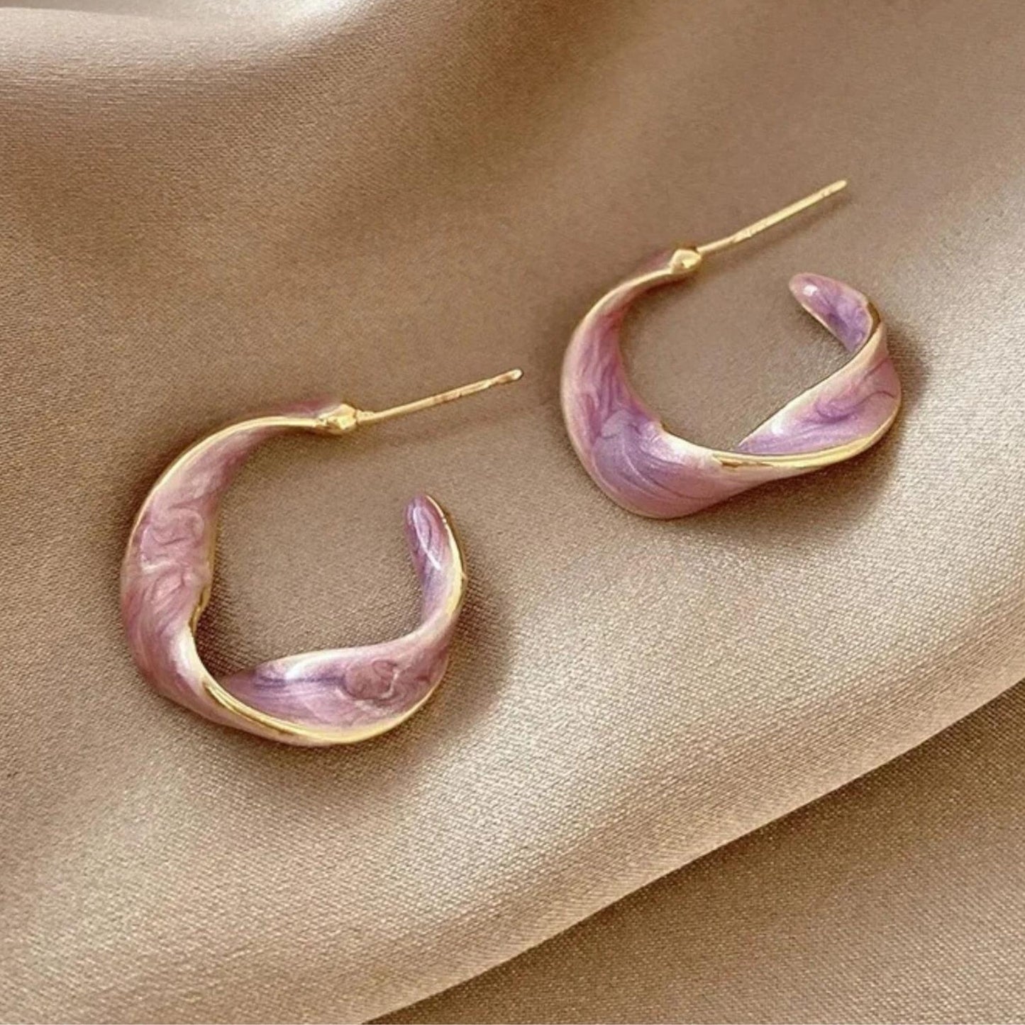 Purple Dream Hoops Earring