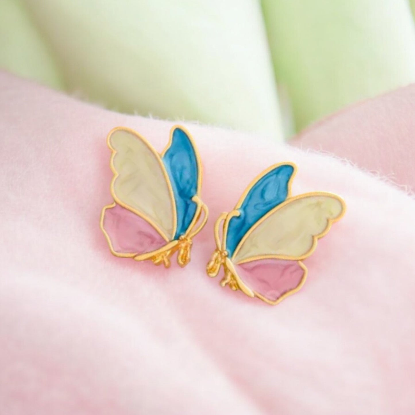 Multicolor Whispering Butterfly Stud Earring