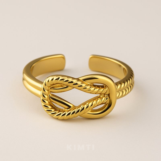18K Gold Plated Contemporary Knot Ring