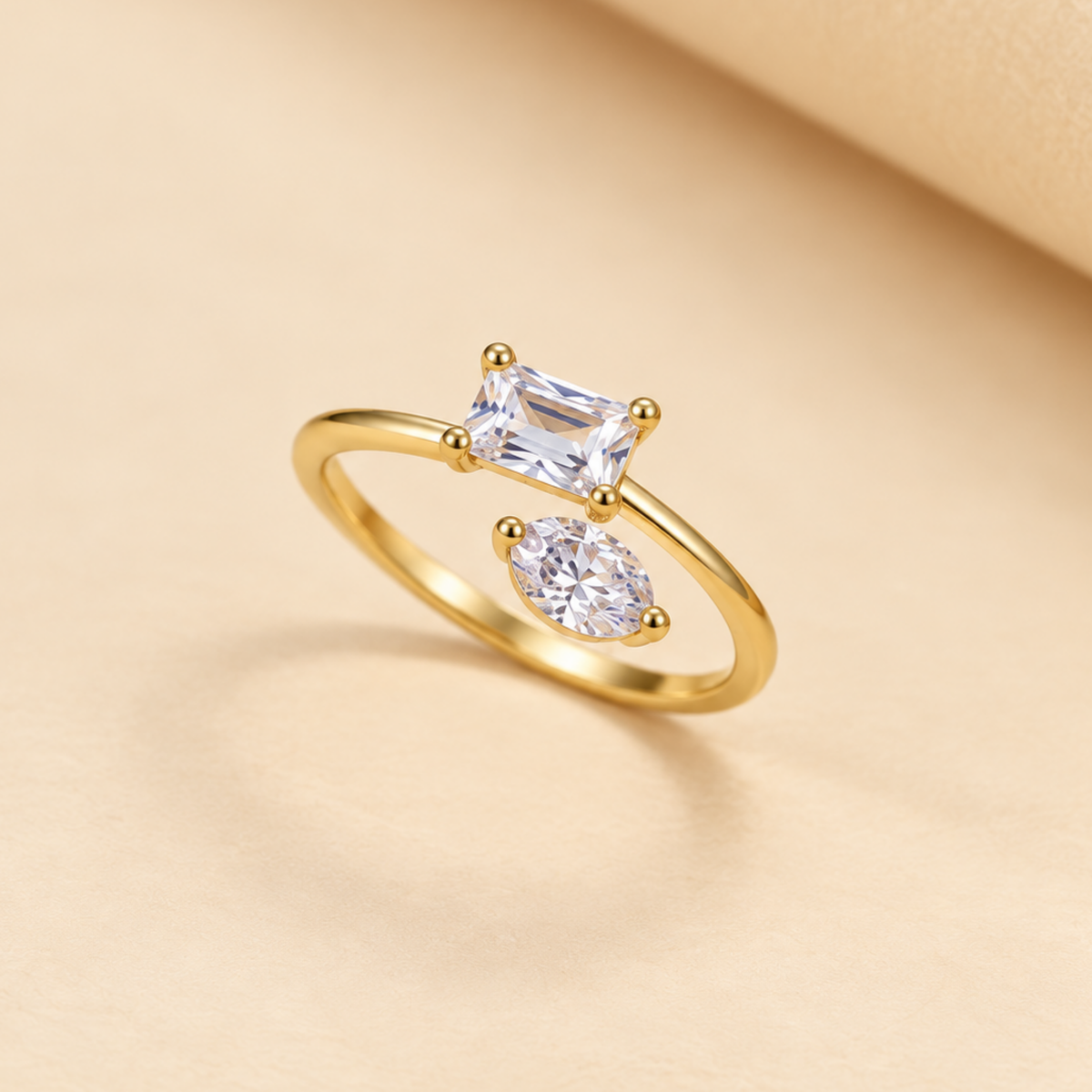 18k Gold Plated Royal Radiance Ring