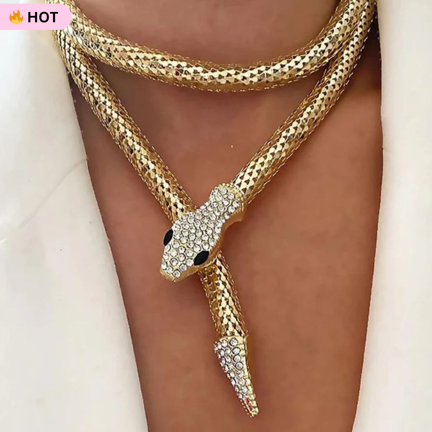 Dual Layer Snake Golden Necklace