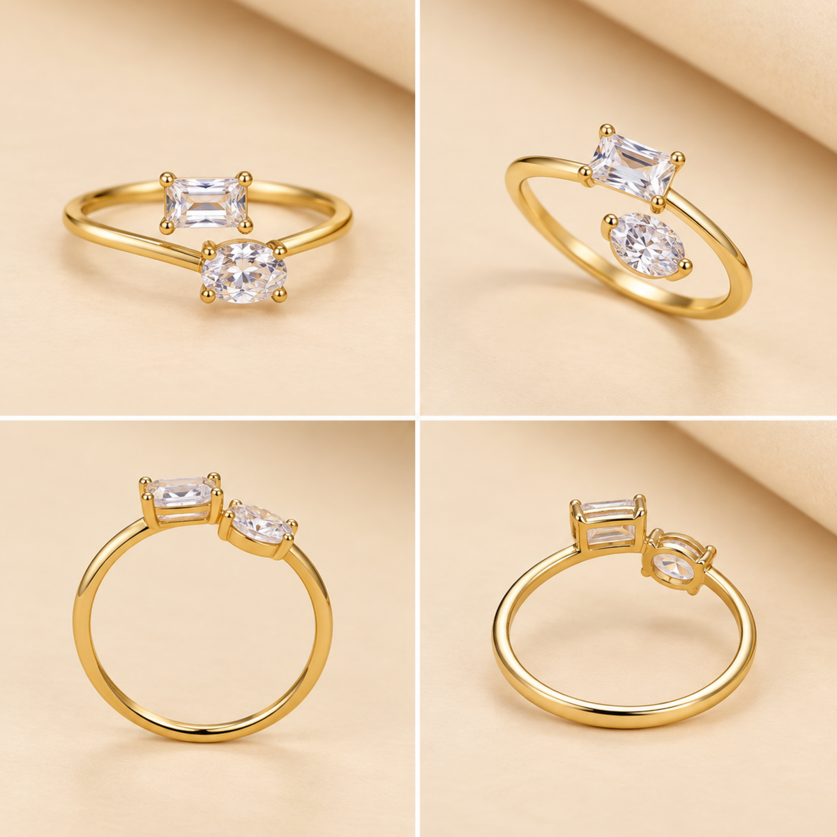18k Gold Plated Royal Radiance Ring