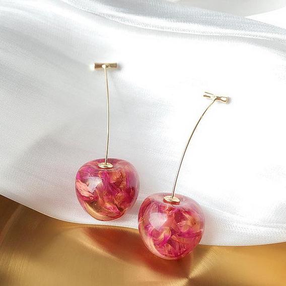 Red Cute Cherry Earrings