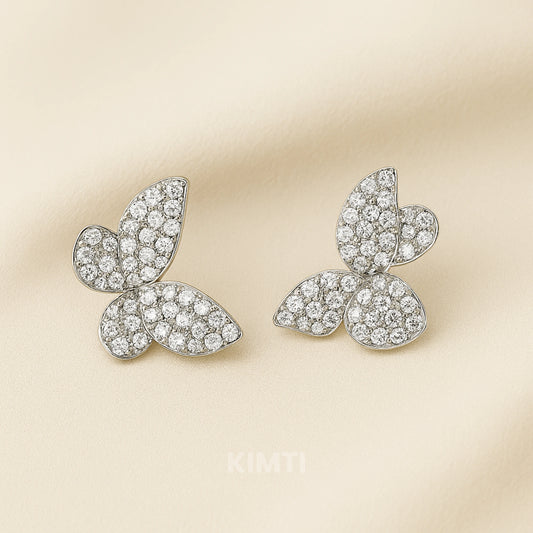 Butterfly Silver Stud Earring
