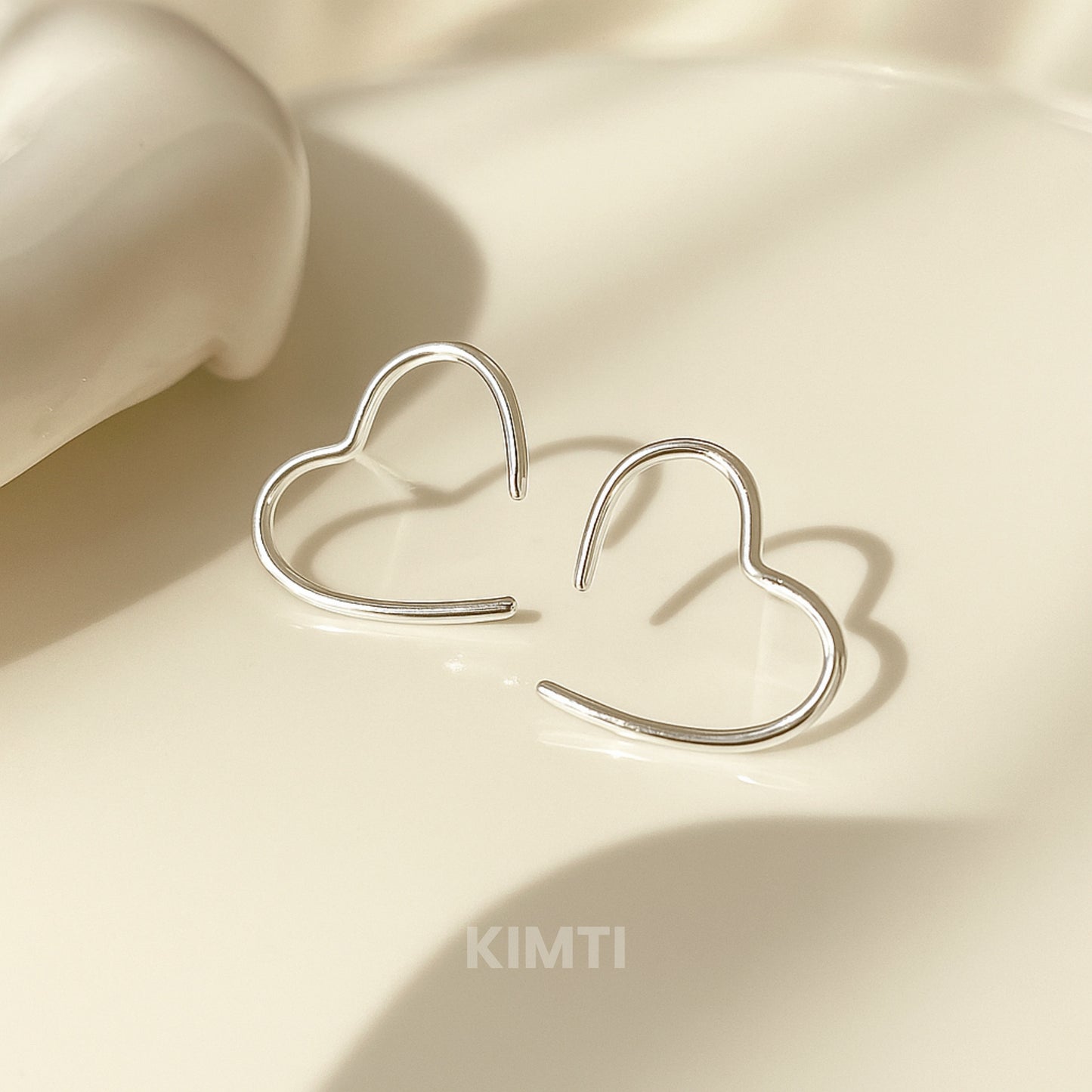 Silver Heart Stud Earring