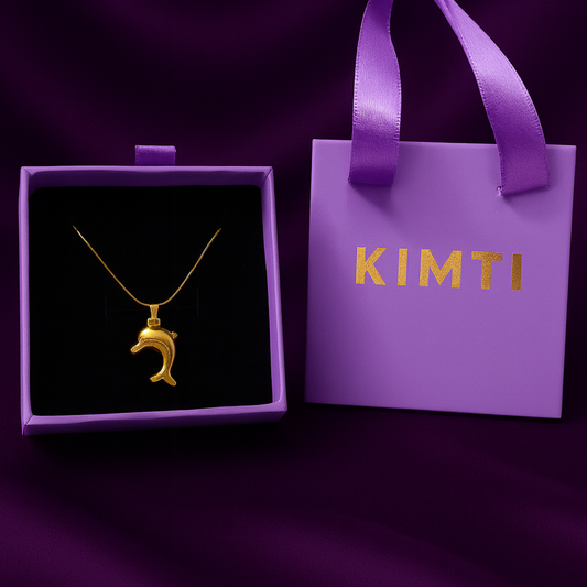 18k Gold Plated Dolphin Delight Pendant Necklace