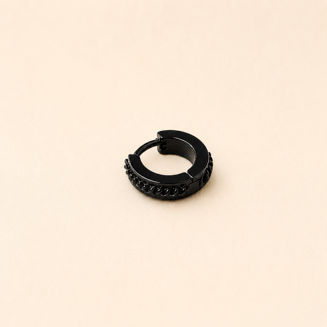 Men-Black One Side Earrings