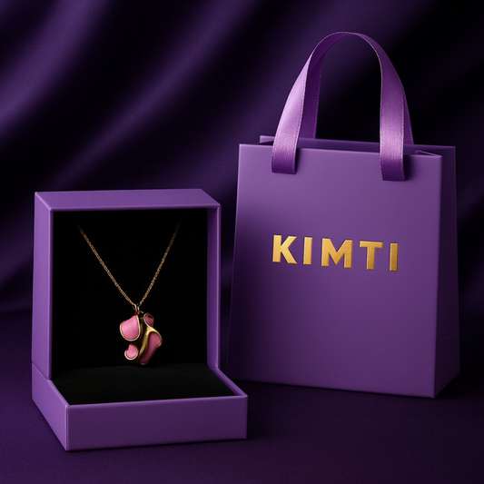 18k Gold Plated Lustria Pink Necklace