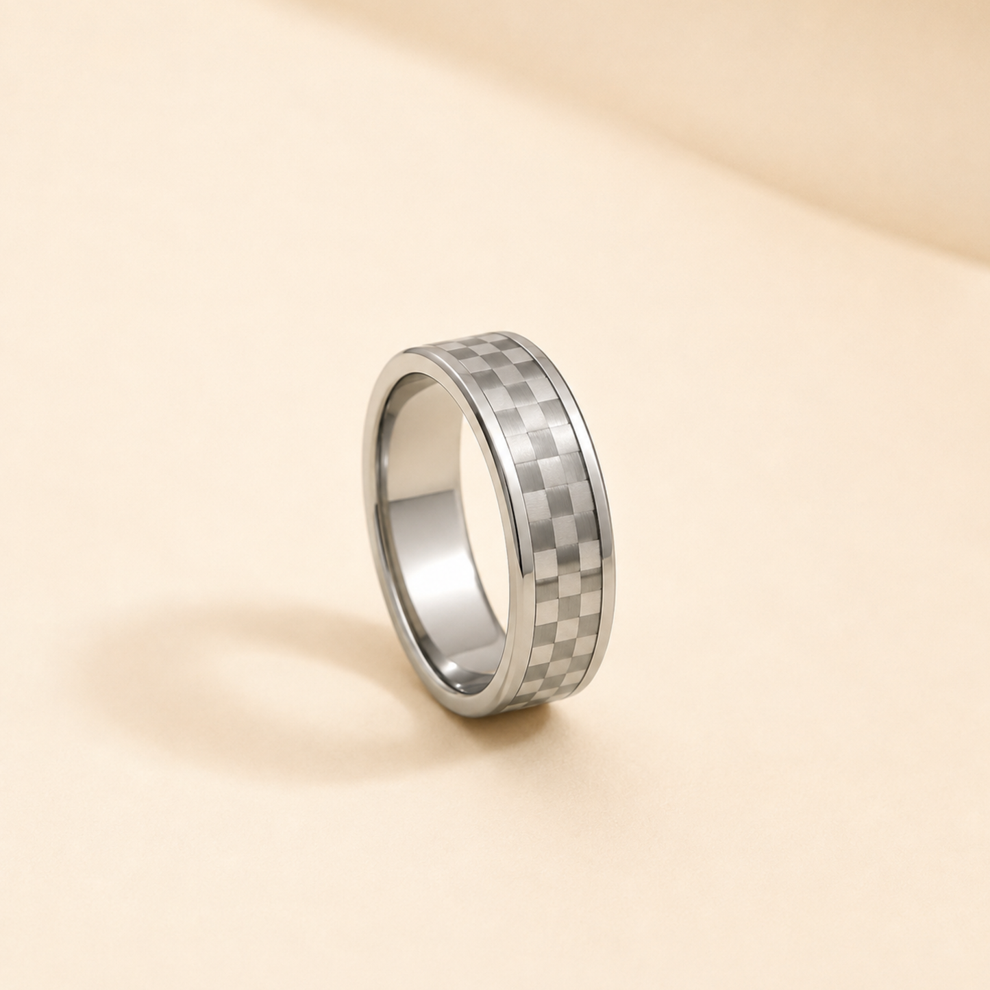Men -Sterling Check Ring size (17-18-19)
