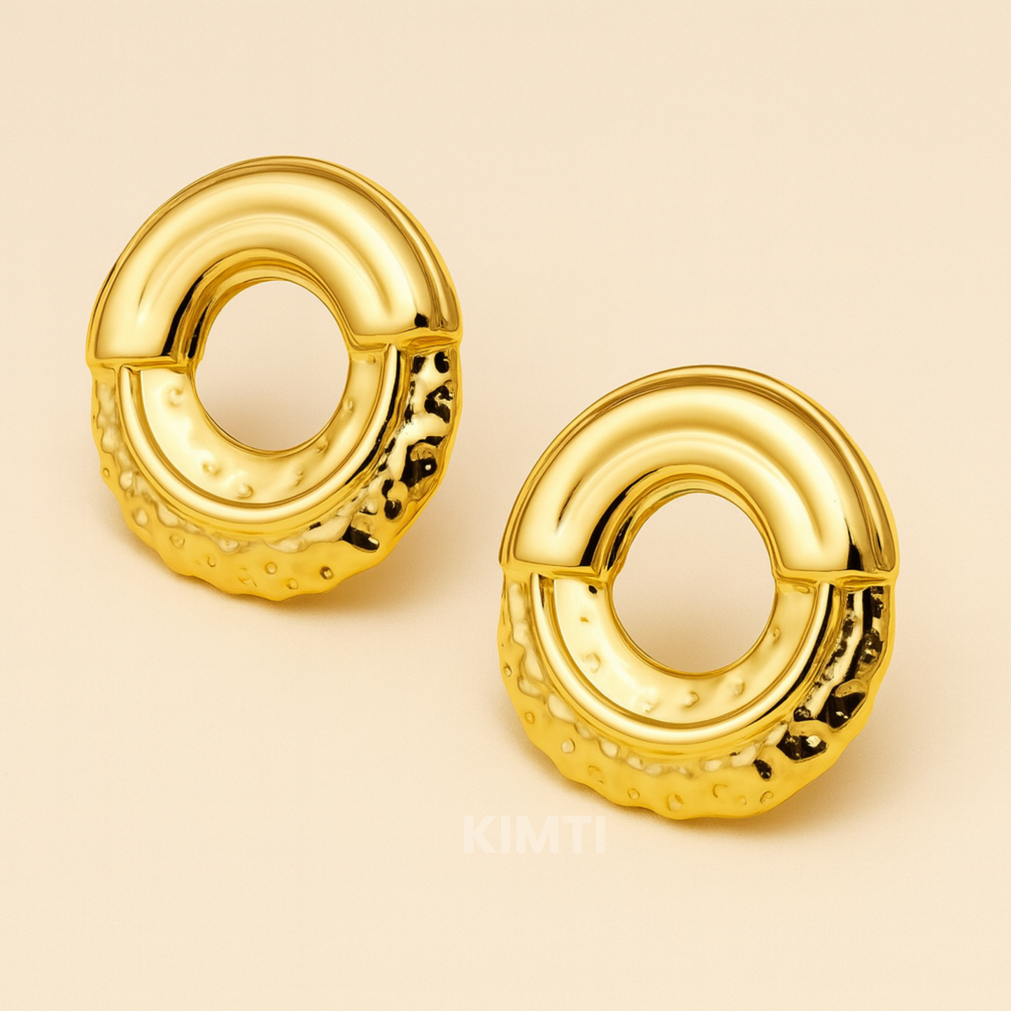 18k Gold Plated Sculpted Shine Earring