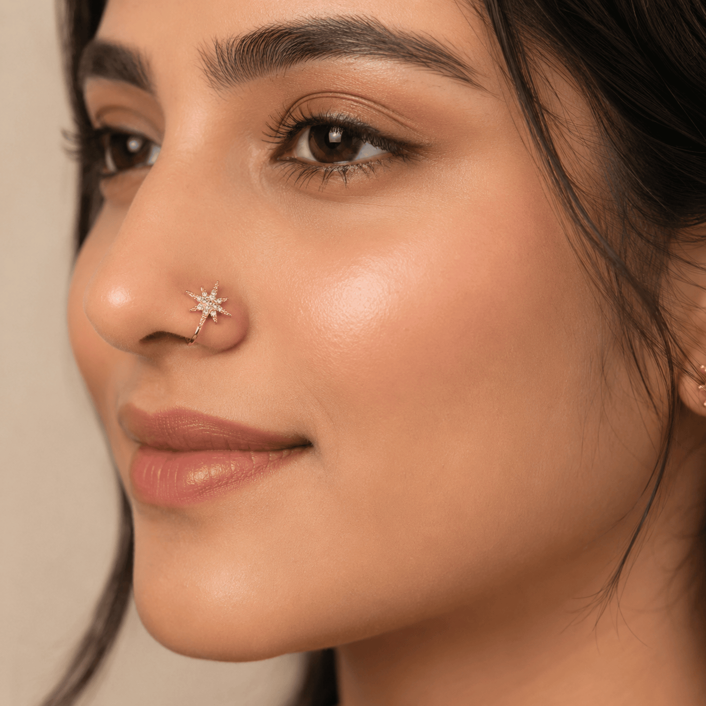 Sparkling Star Diamond Nose Pin