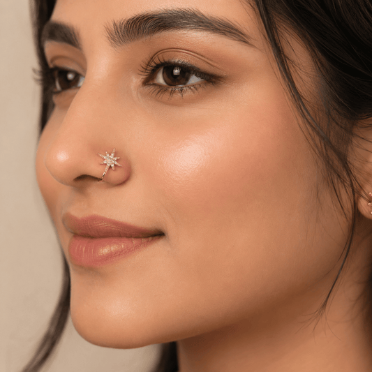 Sparkling Star Diamond Nose Pin