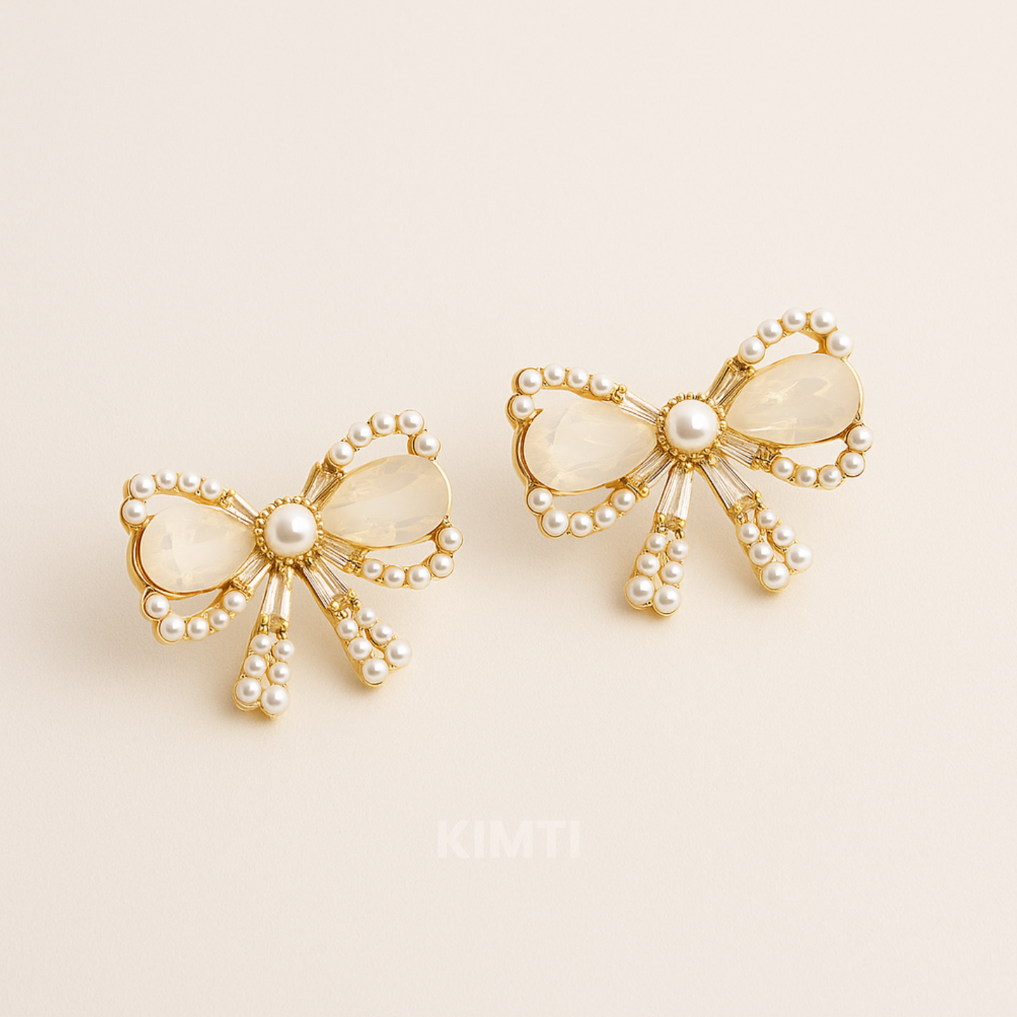 Opaline Charm Bow Earrings