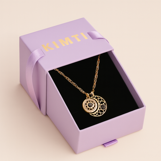18k Gold Plated MoonMystique Pendant Necklace