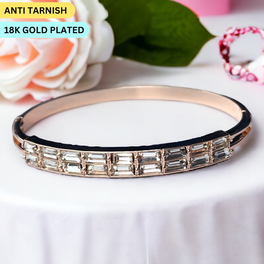 Anti Tarnish Rose Gold Diamond Bracelet