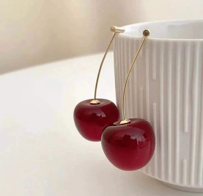 Cherry Earrings With Gift Box