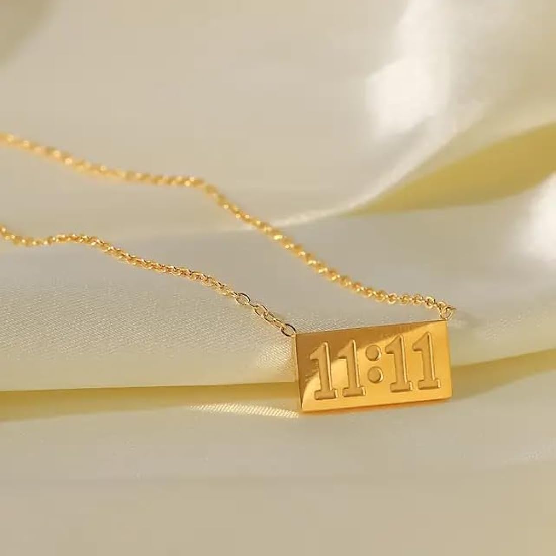 Gold Gleve Anti Tarnish Stainless Gold 11:11 Nacklace