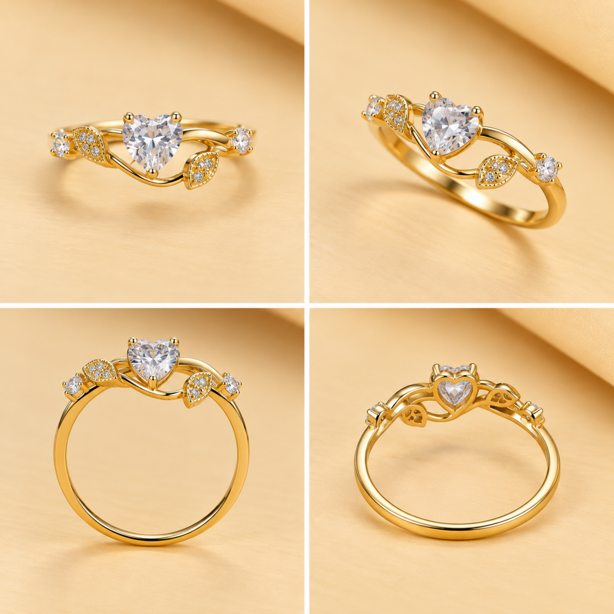 18k Gold Plated Hollow Finger Anti Tarnish Ring
