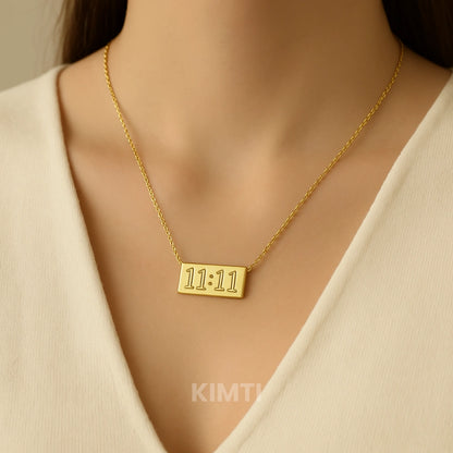 11:11 Manifestation Necklace -  Anti Tarnish 18K Gold Plated