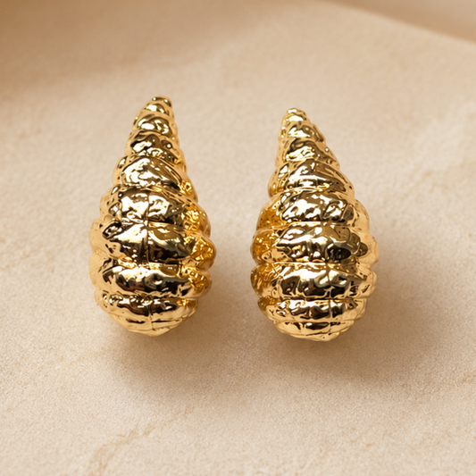 18K Gold Plated Conch Shell Earrings